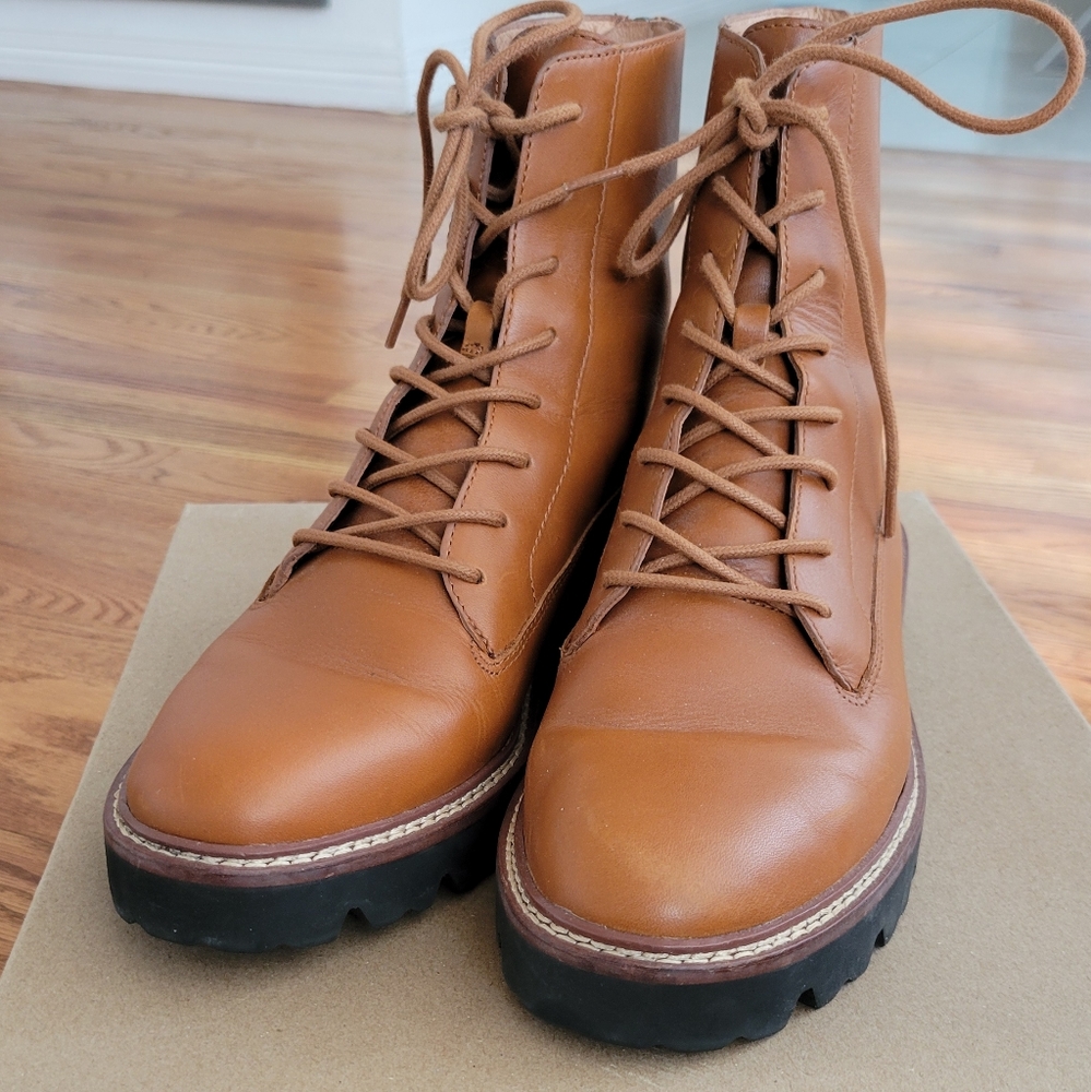 Madewell CityWalk Lace-up Lug Sole Leather Boots